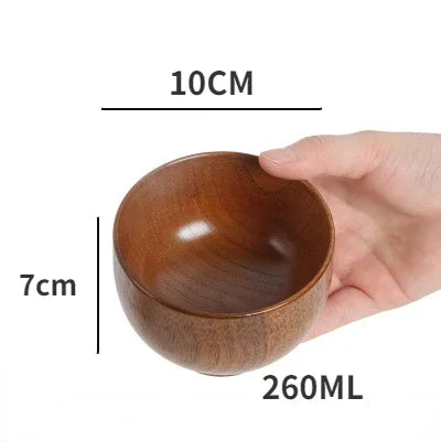 Japanische Holz Schalen Jujube Holz Kinder Baby Erwachsene Kleine Suppe Schalen Massivholz Salat Schalen Retro Haushalt Geschirr