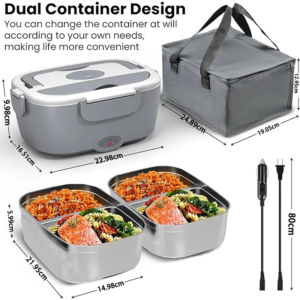 Elektrische Lunch Box Lebensmittel Heizung für Arbeit Lebensmittel Wärmer für Auto LKW Outdoor Container Trinkbare Heizung lunch Box Erwachsene Camping