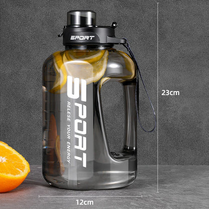 1,2L/1.7L/2.5L Große Kapazität Wasserflasche Große Bauch Tasse Sport Wasser Flasche Ton Ton Eimer Student Tragbare Kunststoff Raum Tasse