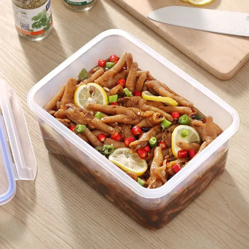 Versiegelte rechteckige Kühlschrank-Aufbewahrungsbox mit Deckel Kunststoff-Crisper Mikrowellen-beheizte Lunchbox mit Deckel