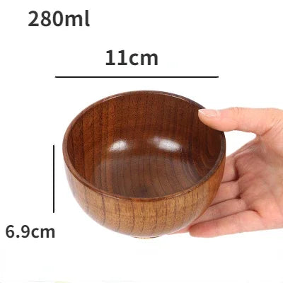 Japanische Holz Schalen Jujube Holz Kinder Baby Erwachsene Kleine Suppe Schalen Massivholz Salat Schalen Retro Haushalt Geschirr