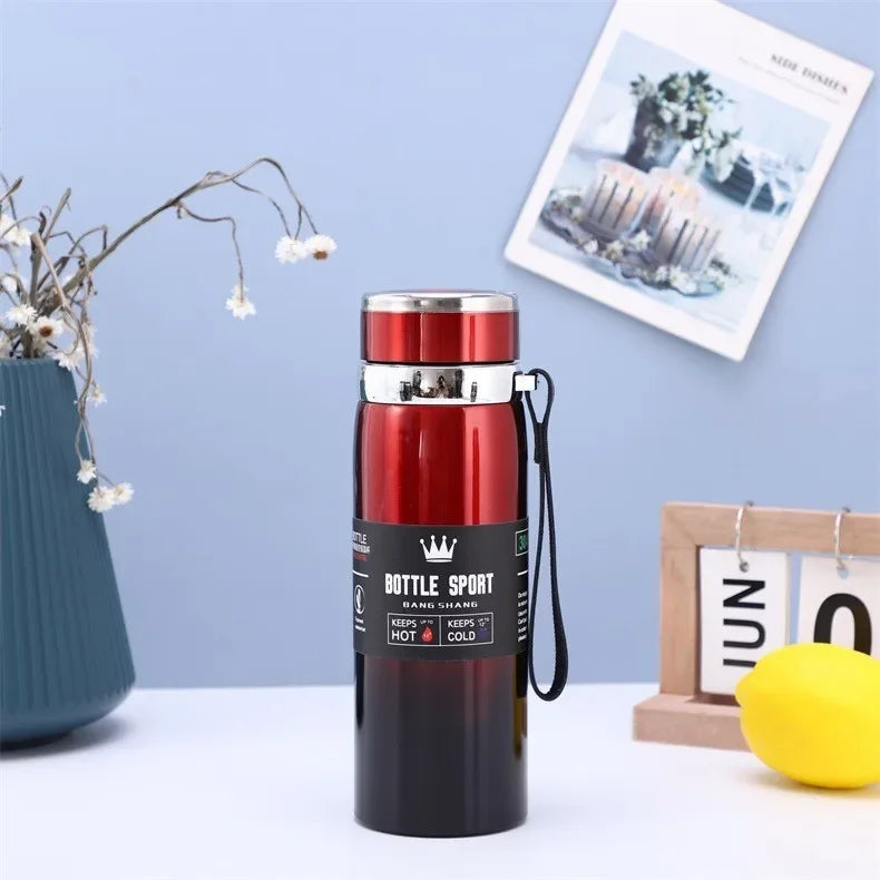 1000ml Thermowasserflasche Thermos Vakuumflasche Doppelter Edelstahl Kaffee Tee Isolierte Tasse Auslaufsicher für Büro