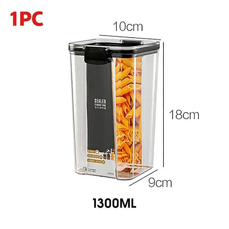 460-1800ml Sets Stapelbare Küche Versiegelte Glas Kunststoff Lebensmittel Lagerung Box Mehrkorn Tank Flasche Getrocknete Obst Tee Lagerung Container