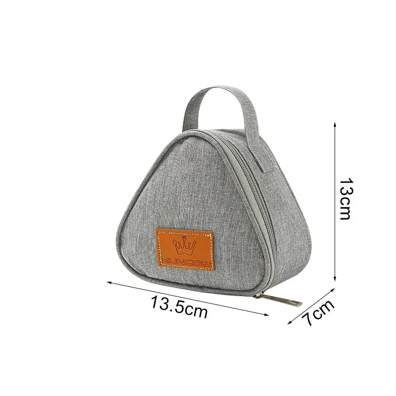 Neue Dreieckige Isolierung Tasche Mini Aluminium Folie Student Reis Ball Tasche Nette Tragbare Lunch Box Outdoor Mittagessen Tasche