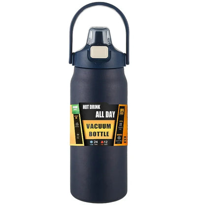 Outdoor Thermos Tragbare 304 Edelstahl Thermo Becher Tumbler Vakuum Flaschen Kalt und heiß Sport Wasserflasche mit Strohhalm