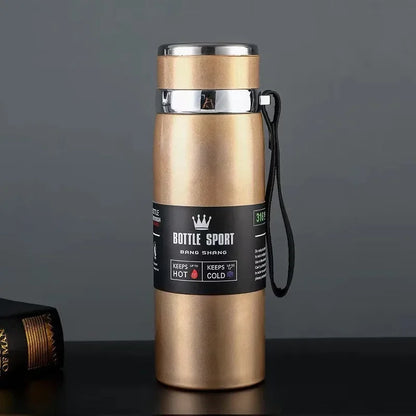 1000ml Thermowasserflasche Thermos Vakuumflasche Doppelter Edelstahl Kaffee Tee Isolierte Tasse Auslaufsicher für Büro