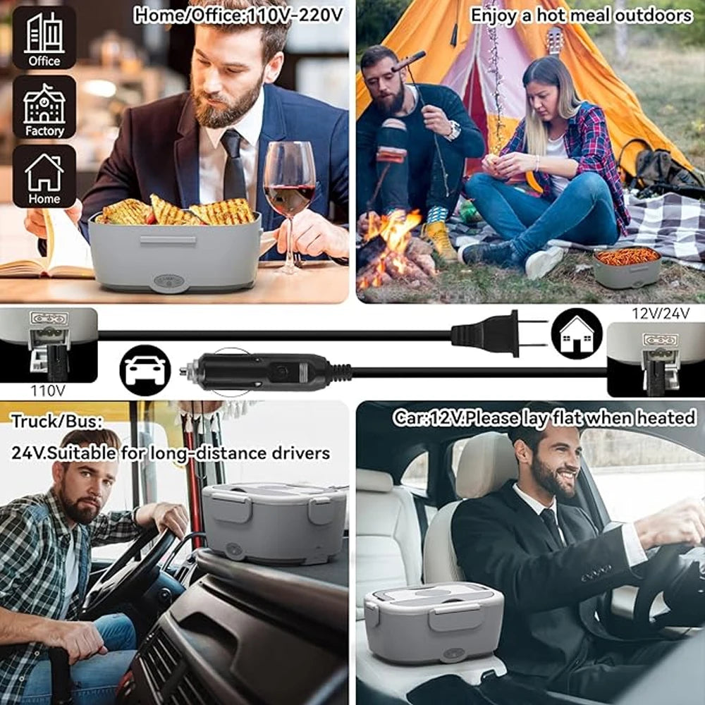 Elektrische Lunch Box Lebensmittel Heizung für Arbeit Lebensmittel Wärmer für Auto LKW Outdoor Container Trinkbare Heizung lunch Box Erwachsene Camping