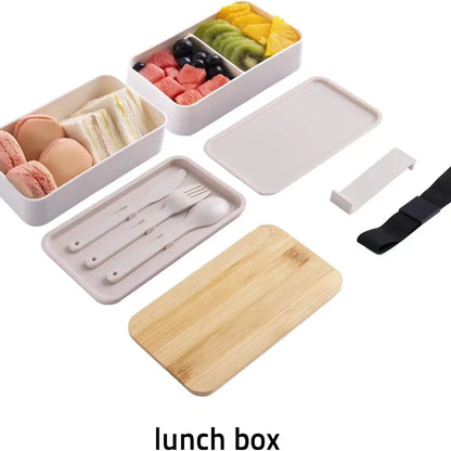 Stapelbare Bento-Lunchbox mit isoliertem Beutel Mikrowellengeeignete geteilte Bento-Box mit großer Kapazität für Büroangestellte und Studenten