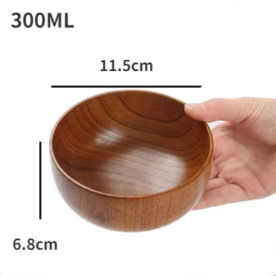 Japanische Holz Schalen Jujube Holz Kinder Baby Erwachsene Kleine Suppe Schalen Massivholz Salat Schalen Retro Haushalt Geschirr