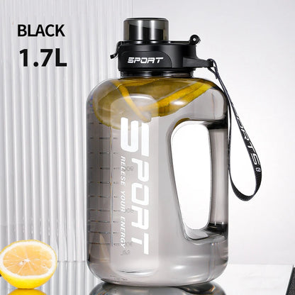 1,2L/1.7L/2.5L Große Kapazität Wasserflasche Große Bauch Tasse Sport Wasser Flasche Ton Ton Eimer Student Tragbare Kunststoff Raum Tasse