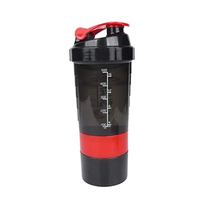 500ml Tragbare Protein Shaker Tasse mit Pulver Lagerung Container Mixer Tasse Gym Sport Wasser Flasche mit Draht Schneebesen Ball Trinkgeschirr