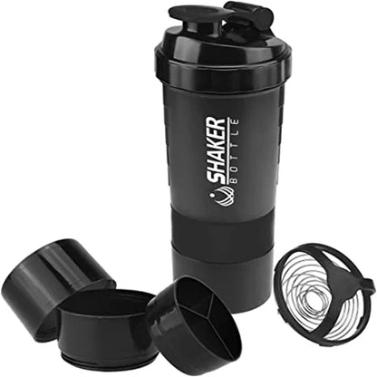 500ml Tragbare Protein Shaker Tasse mit Pulver Lagerung Container Mixer Tasse Gym Sport Wasser Flasche mit Draht Schneebesen Ball Trinkgeschirr