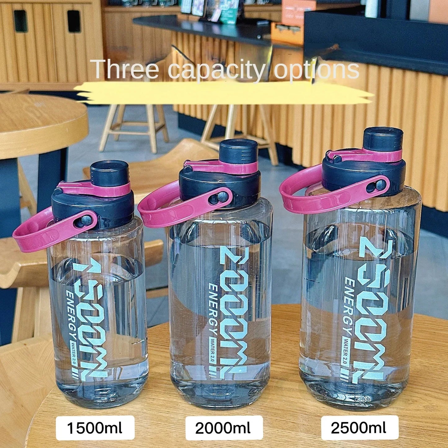 1500ml-2000ml Große Kapazität Kunststoff Wasserflasche Outdoor Männer Und Frauen Fitness Und Sport Gürtel Griff Sommer Explosion-Proo