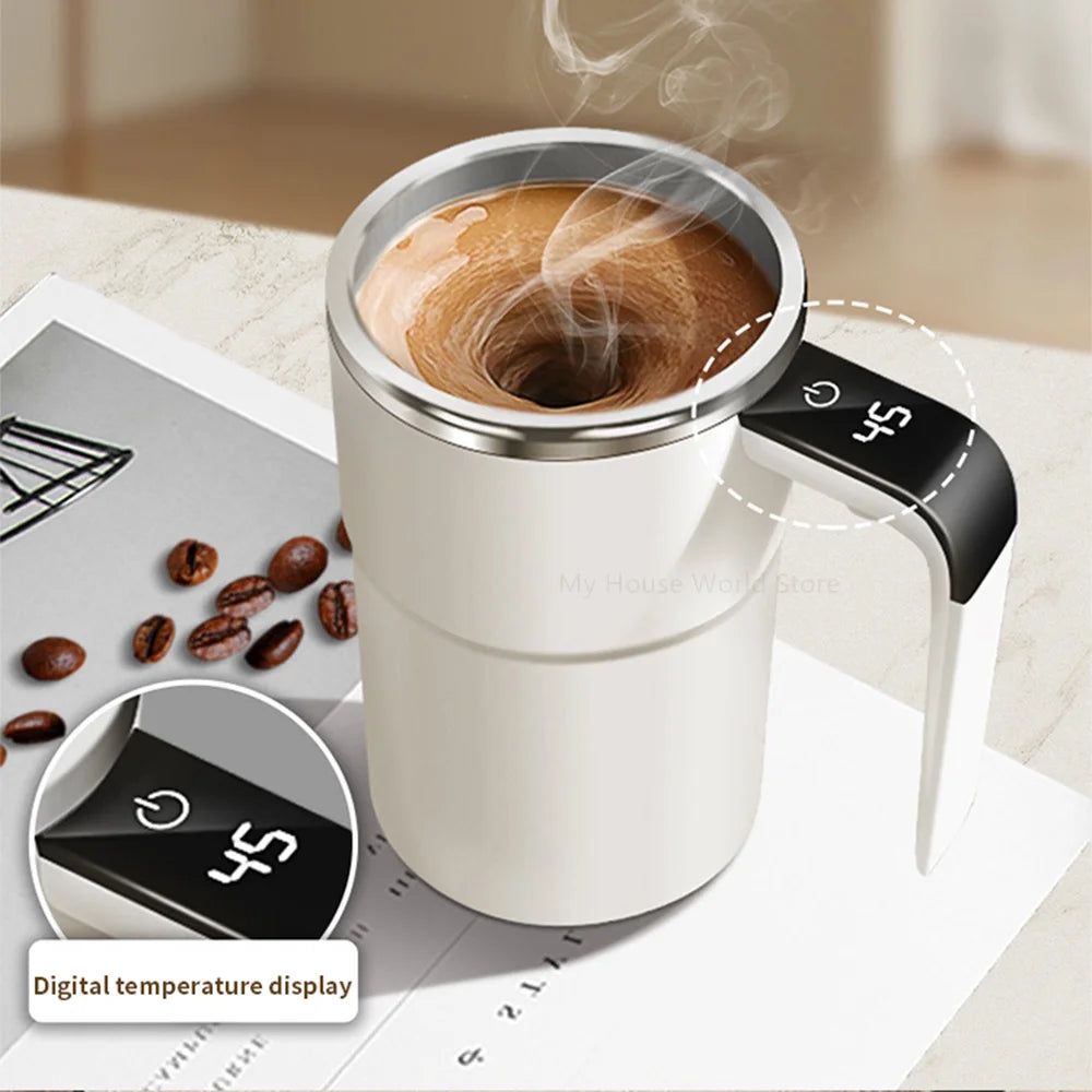 Automatische Rührtasse Wiederaufladbare Tragbare Kaffee Elektrische Rühren Edelstahl Mixer Rotierende Magnetische Selbst Rühren Tassen